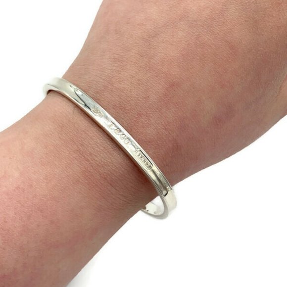 Authentic Tiffany & Co Silver 925 1837 Bangle - Picture 7 of 10